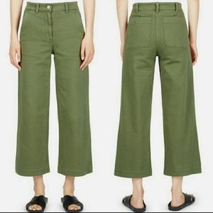 👽Everlane Wide Leg Crop Surplus Olive Gree